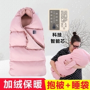 婴儿睡袋抱被秋冬加厚宝宝睡袋儿童，保暖防踢被神器新生儿外出包被