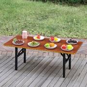 小桌子折叠简易折叠桌餐桌，长方形吃饭桌家用出租房，小型矮桌长方桌