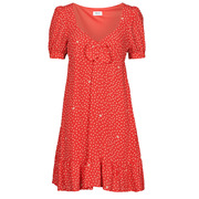 liu·jo瑠久意大利品牌女装深v领短袖，连衣裙红色夏季性感短裙