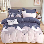 床笠四式件套床罩款单双人床学生宿舍简约儿童卡通三件套床上用品