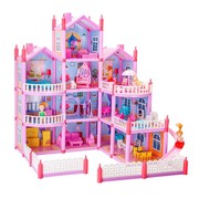 别墅过家家拼装娃娃屋儿童，芭比娃娃仿真公主，城堡套装房子女孩玩具