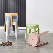 家用塑料凳子加厚餐桌板凳圆凳时尚，创意高凳子(高凳子)北欧简约椅子旋风凳