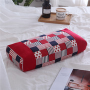中国风老粗布方枕中式枕传统纯棉粗布枕颈椎枕全荞麦壳枕芯