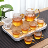 耐高温玻璃茶具套装整套竹茶盘家用加厚泡茶壶功夫茶具花茶泡茶器