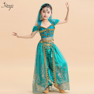 印度舞蹈服儿童舞台表演出服，茉莉公主裙敦煌女童异域风情民族服装