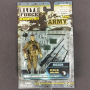 军事模型二战美军关节可动兵人玩具场景10cm暗源男孩礼物