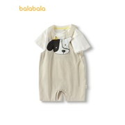 商场同款巴拉巴拉男童短袖套装婴儿夏装背带裤两件套2024
