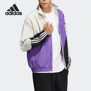 Adidas阿迪达斯NEO防风衣男子运动梭织跑步健身夹克HC9681
