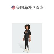 adidas儿童阿迪达斯短袖宽松t恤(加大码，)-黑色美国奥莱