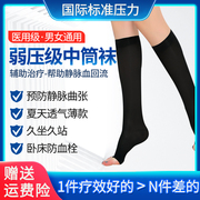 台湾一级预防型弹力袜静脉曲张医用护士孕妇薄款医疗型中筒袜进口