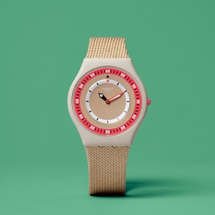 swatch斯沃琪瑞士手表，男女表纤薄轻盈时尚，休闲石英腕表ss09t102