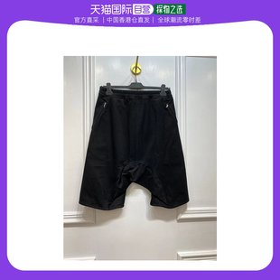 香港直邮RICK OWENSRick Owens  男款黑色吊裆短裤  RU02B2383