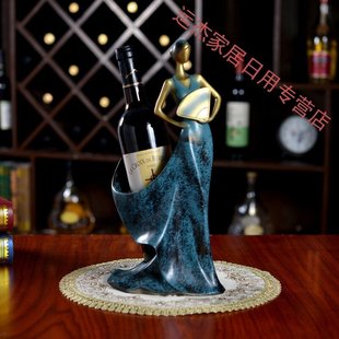 红酒架摆件酒柜装饰品摆件家用欧式创意酒架酒瓶架现代简约客厅深