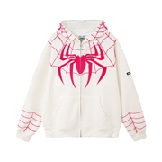 teddyisland原创美式蜘蛛刺绣，拉链开衫卫衣，男女秋季情侣外套