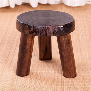 实木小板凳木凳圆凳子家用换鞋凳复古桐木坐凳茶几实木矮凳民族凳