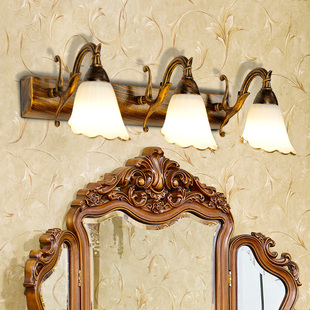 欧式经典镜前灯 卫生间浴室复古轻奢镜柜灯 美式卧室补光灯免打孔