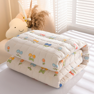 罗兰家纺针织棉大豆床垫软垫 家用四季可洗薄床褥垫被保护垫春秋