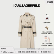 karllagerfeld卡尔拉格，斐23年春夏经典外套，长款风衣卡其女老佛爷
