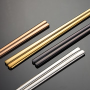 304不锈钢筷子实心，扁筷布轮厚重3mm厚韩式筷，50g23cm便携餐具定制