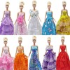 27-30cm娃娃女童玩具换装婚纱礼服拖尾裙时装套装