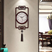 中式客厅挂钟中国风现代简约装饰钟表家用创意个性时尚大气石英钟