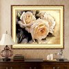 印花3d十字绣套件材料包客厅(包客厅，)餐厅卧室大幅挂画欧式油画白玫瑰