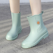 雨鞋女款防滑耐磨加绒水鞋下雨天穿的鞋雨靴时尚外穿防水厨房胶鞋