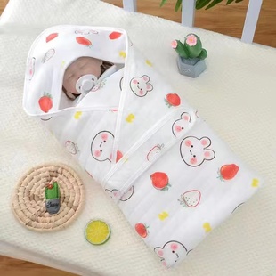 婴儿抱被新生儿包被春夏秋初生，宝宝用襁褓保暖棉，被子产房包巾纯棉