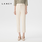 lancy朗姿2023春季西装裤，子女高腰气质小脚，ol裤子职业套装