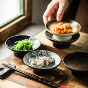 4.5英寸日式高脚小碟子放小菜家用创意陶瓷小吃，碟蘸料迷你调味碟