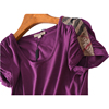 一线~百搭纯色棉质，圆领修身酱紫色，短袖t恤上衣春夏女装