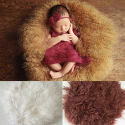 萌点新生儿摄影柔软羊毛毯婴儿拍照背景铺垫毯子影楼儿童摄影道具