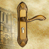 欧式仿复古门锁室内房门锁，可选三件套复古黄古铜卧室木门锁具套装