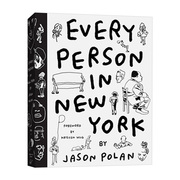 在纽约的每一个人everypersoninnewyork英文，原版插画漫画人物，速写jasonpolan英文版进口原版英语艺术类书籍