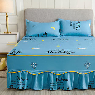 席梦思床罩床裙式床套单件防尘保护套，1.5米1.8m床单，床垫床笠防滑