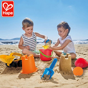 hape儿童沙滩玩具套装海滩玩沙工具，宝宝挖沙子大铲子洒水壶小水桶