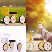 宝宝儿童铁艺外景摄影韩创意(韩创意)道具，自行车三轮车拍旅道具道具式