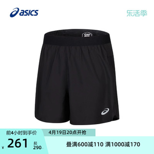 asics亚瑟士男式舒适运动裤，轻量透气跑步时尚潮流5英寸运动短裤