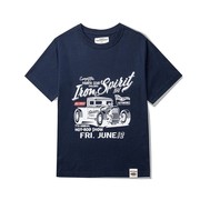 OKONKWO 阿美咔叽美式复古vintage机车摩托车印花短袖T恤男女纯棉