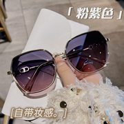 Lu美琳自带妆容感时尚墨镜防紫外线2024大脸显瘦高级感太阳镜