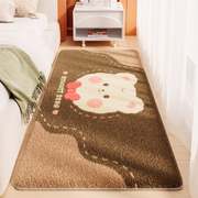 卧室床边地毯秋冬家用卡通客厅防滑地垫加厚仿羊绒儿童房床前脚垫