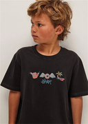 2c1澳洲男童纯棉短袖，t恤夏季1-10岁儿童全棉，圆领打底衫刺绣