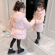 女童冬装棉衣外套2021洋气，儿童冬季棉袄大童韩版羽绒棉服加厚