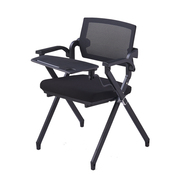 苏美特(苏美特)培训椅折叠桌椅，一体学生靠背职员，办公椅子简约网布会议椅z1