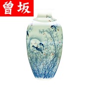 景德镇陶瓷名家手绘青花瓷花瓶中国风摆件中式客H厅装饰品摆设大