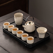汝窑茶具茶杯家用喝茶泡，茶器高档个人，专用茶具陶瓷冰裂杯功夫茶壶