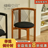 慵懒空间北欧设计师创意，餐椅实木侘寂风靠背，单椅轻奢网红复古椅子
