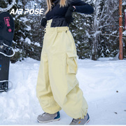 airpose滑雪裤女冬季单板2023加绒加厚防水宽松防风雪裤男款