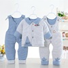 婴儿棉衣套装冬季加厚款，0-3-6-9个月宝宝可爱衣服超萌纯棉三件套