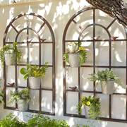 铁艺花架子客厅挂墙地中海壁挂墙上装饰画阳台墙壁绿萝吊兰花盆架
